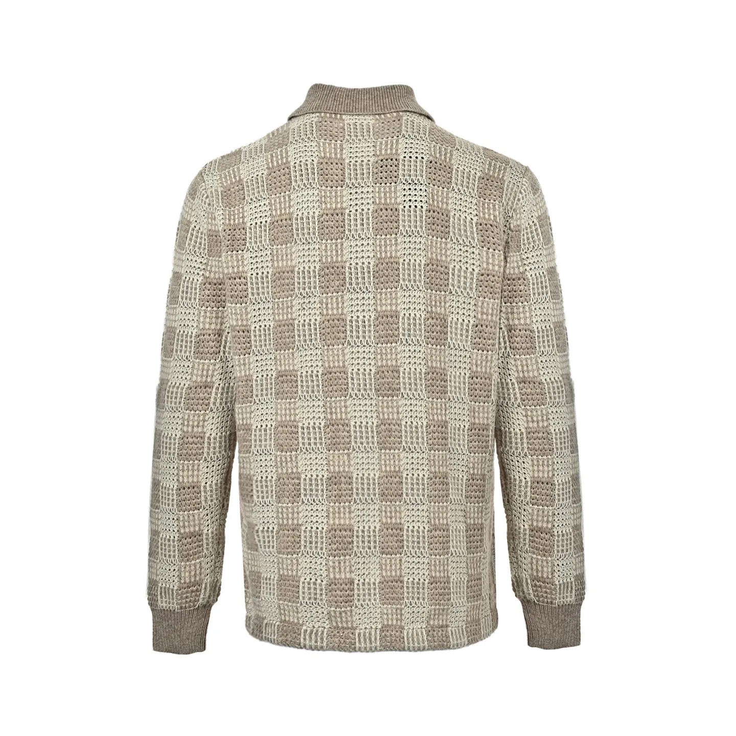 Louis Vuitton/Louis Vuitton tweed plaid jacquard knitted cardigan